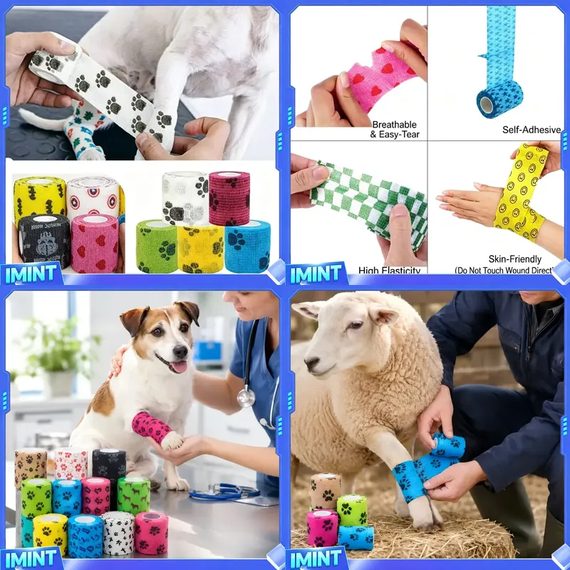 Pet Supplies Vet - Bande adhésive respirante personnalisée avec empreinte